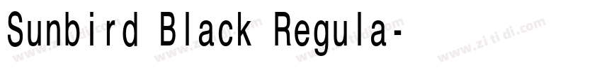 Sunbird Black Regula字体转换 Sunbird Black Regula字体转换